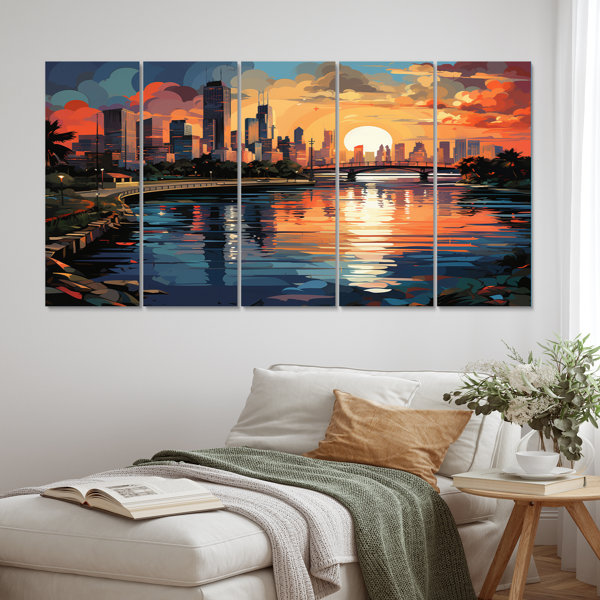 Designart City Miami Popart Iii On Metal Pieces Print Wayfair